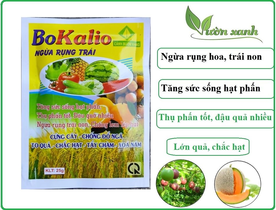 Phân bón hữu cơ kích hoa đậu quả chuyên dùng cho bầu bí, dưa leo, mướp, đậu,.... gói 20gr